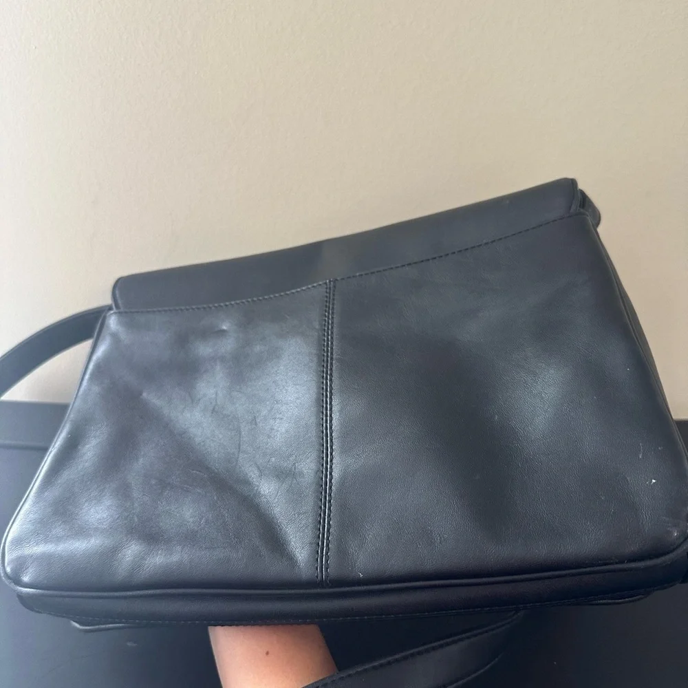 GIANI BERNINI Crossbody Handbag Purse Gray Leather
